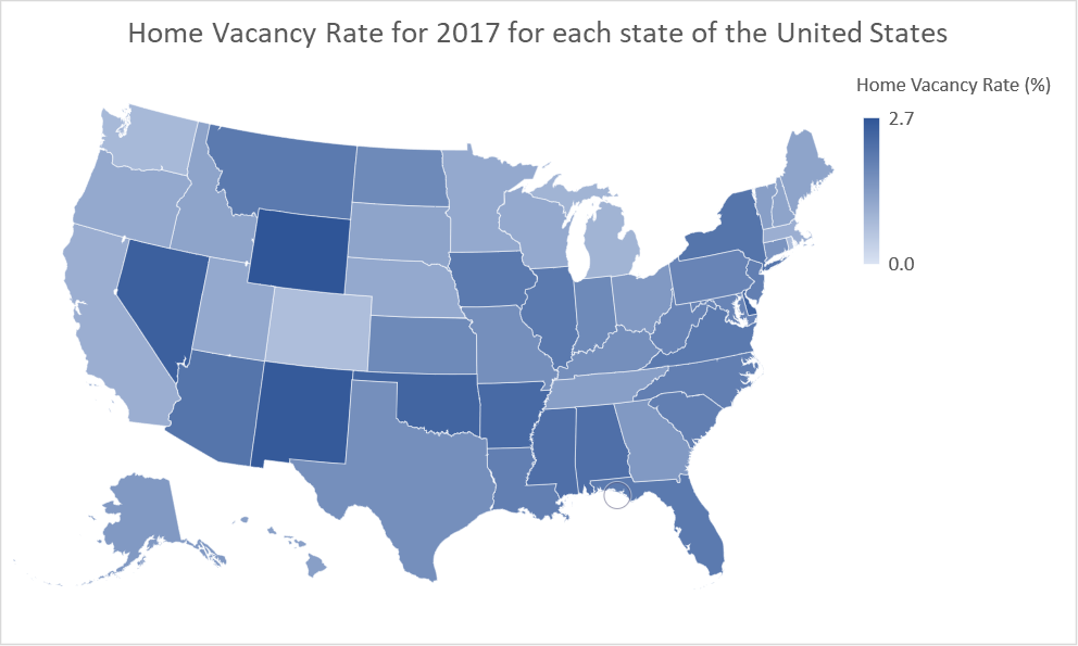 US Home Vacancy Rate 2017 Map